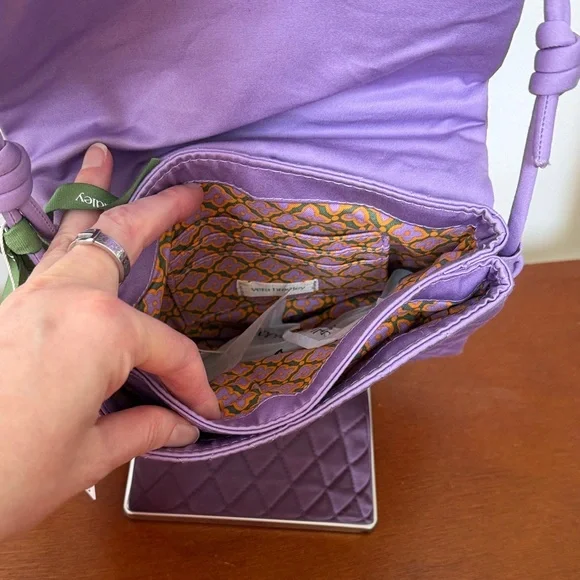 Vera Bradley Quilted Purple Crossbody Bag - Picture 5 of 10
